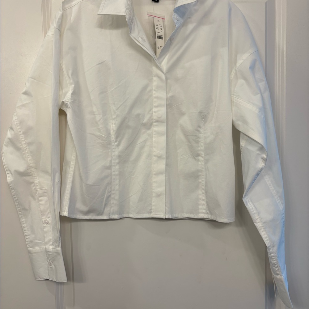 J. Crew White Button-Down Shirt